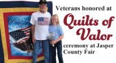 Quilt of Valor awarded to 28 veterans at Jasper County Fair